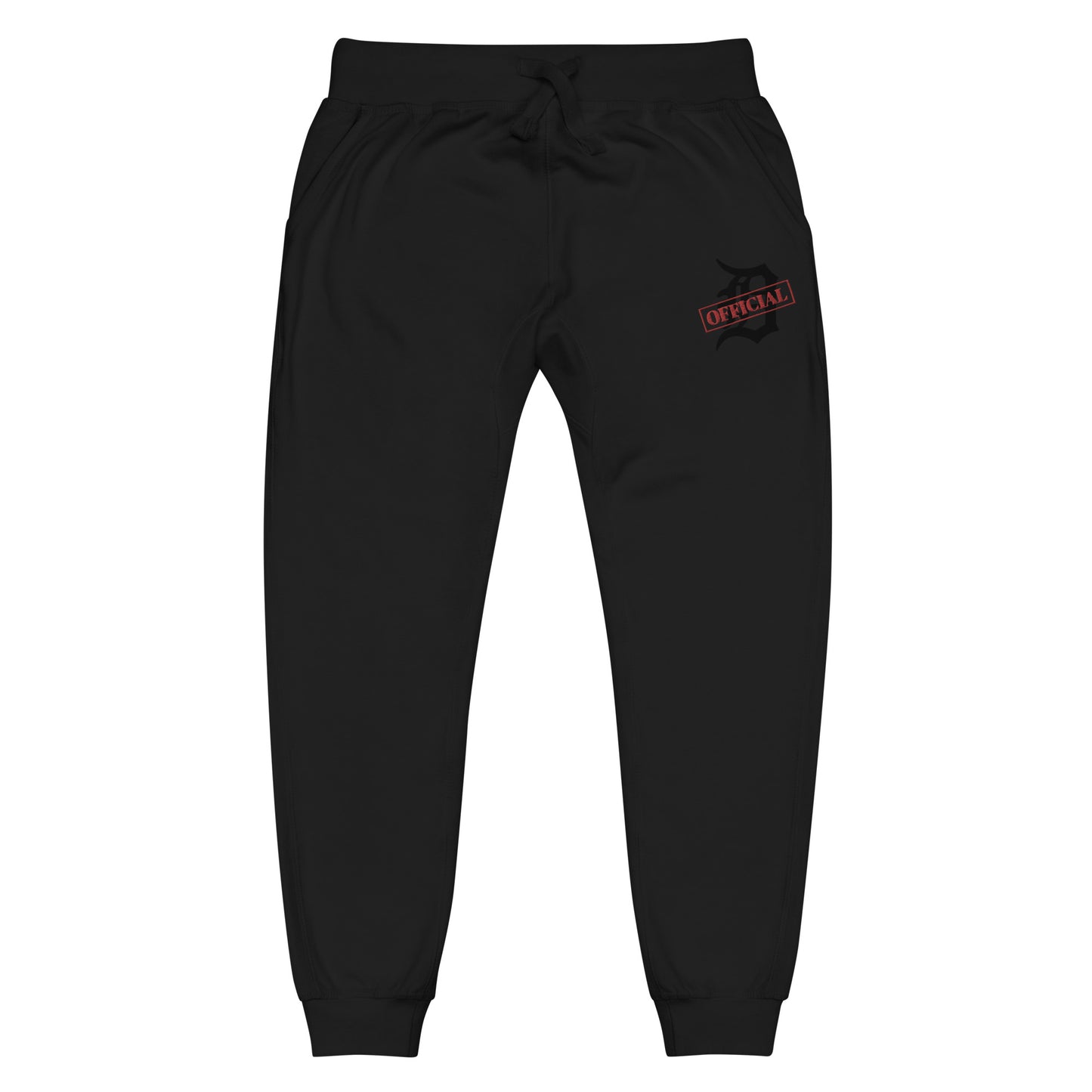 D-OFFICIAL BRANDS "Original Logo" Embroidered Fleece Sweatpants (Black Logo Collection)