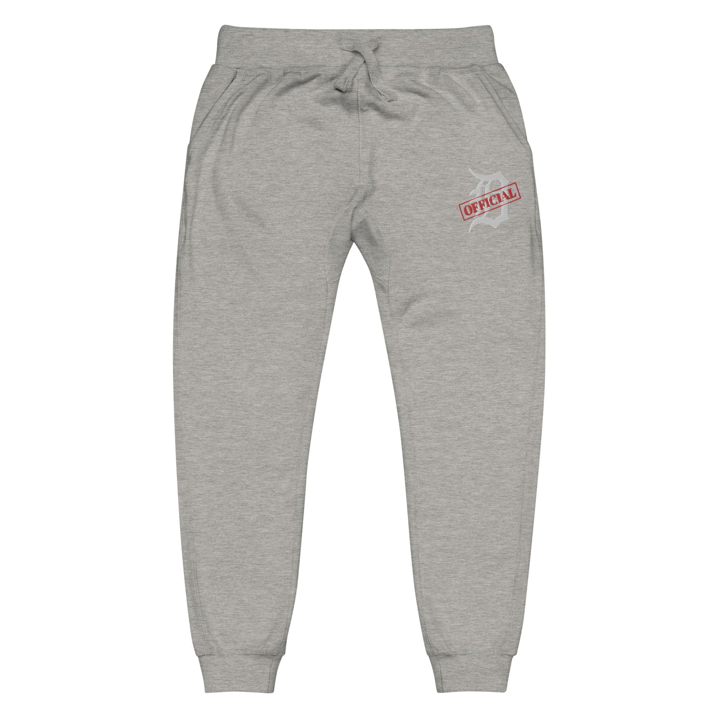 D-OFFICIAL BRANDS "Original Logo" Embroidered Fleece Sweatpants (White Logo Collection)