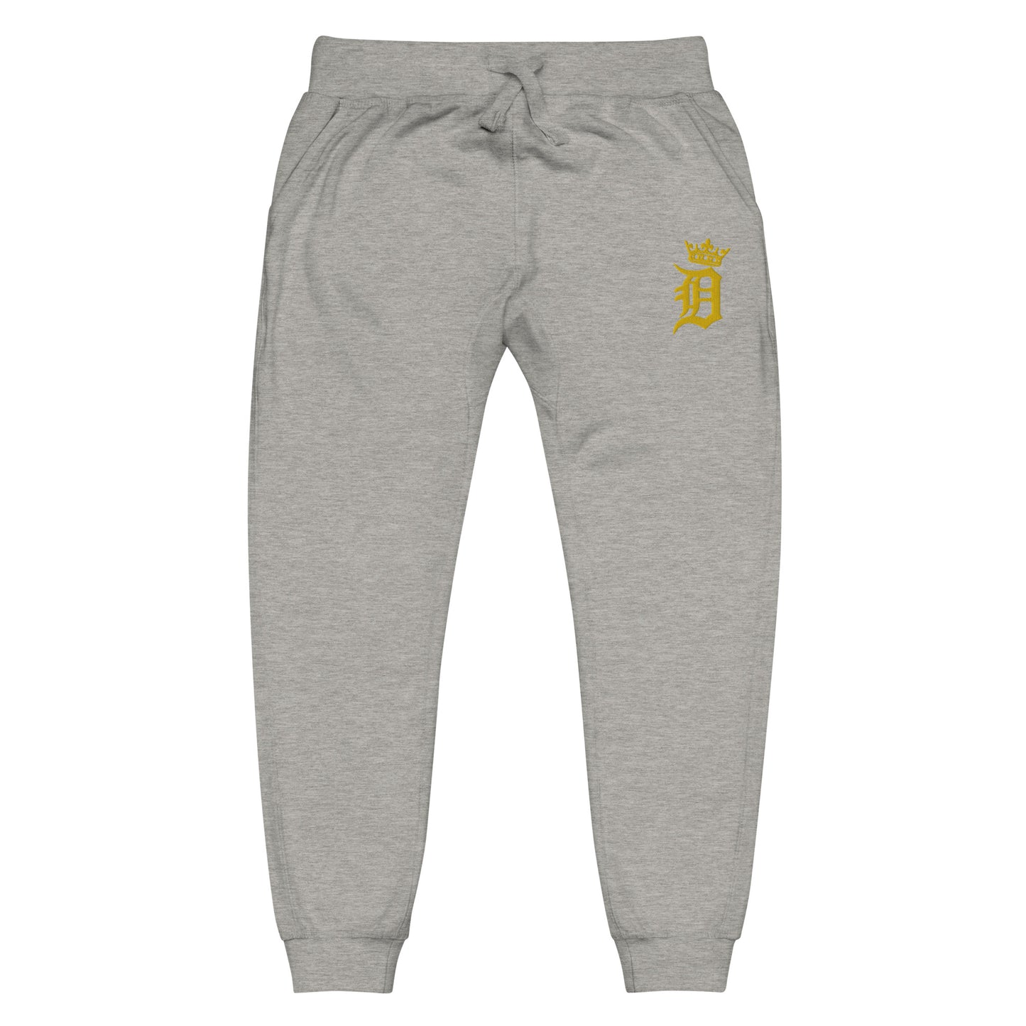 LEGENDARY "Detroit Royalty Logo" Embroidered Fleece Sweatpants, By D-OFFICIAL BRANDS