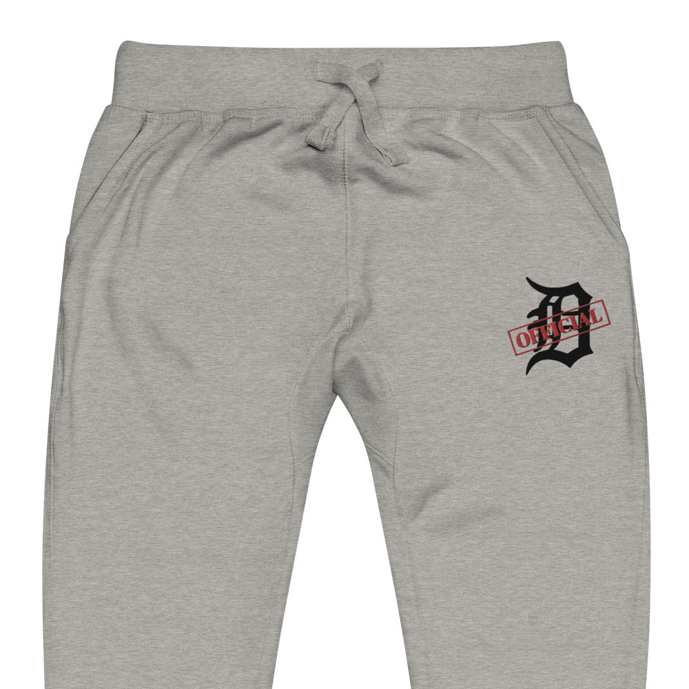 D-OFFICIAL BRANDS "Original Logo" Embroidered Fleece Sweatpants (Black Logo Collection)