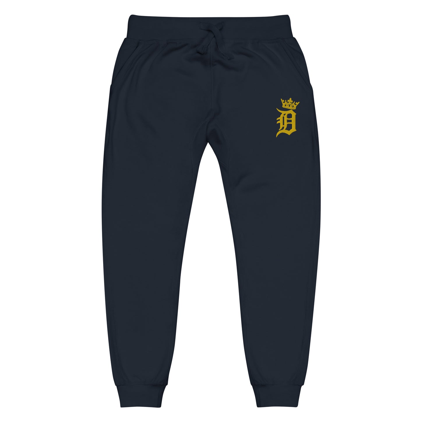 LEGENDARY "Detroit Royalty Logo" Embroidered Fleece Sweatpants, By D-OFFICIAL BRANDS