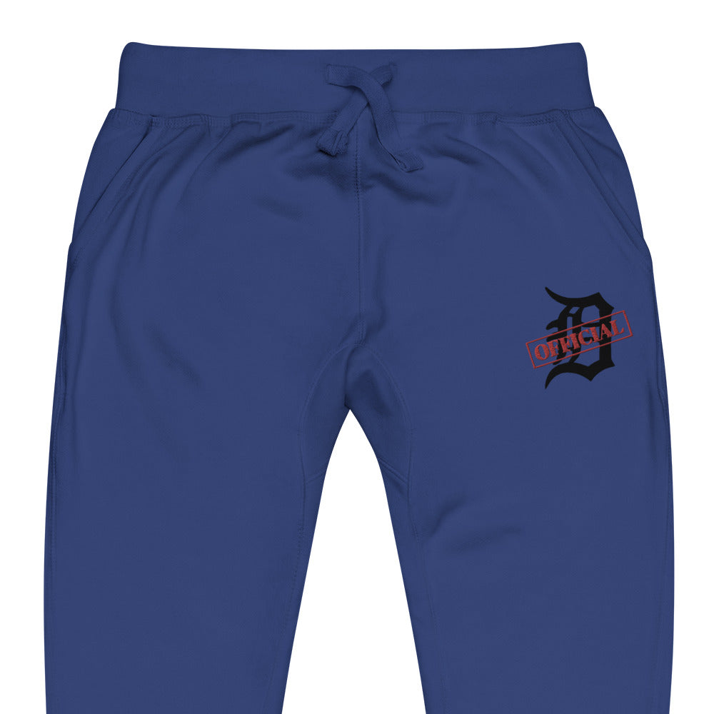 D-OFFICIAL BRANDS "Original Logo" Embroidered Fleece Sweatpants (Black Logo Collection)