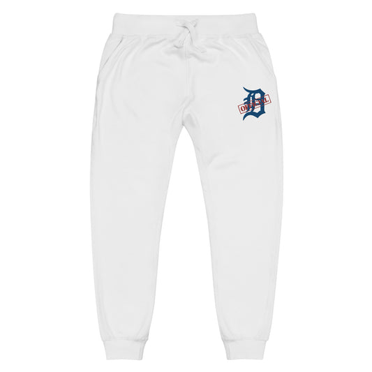 D-OFFICIAL BRANDS "Original Logo" Embroidered Fleece Sweatpants (White Logo Collection)