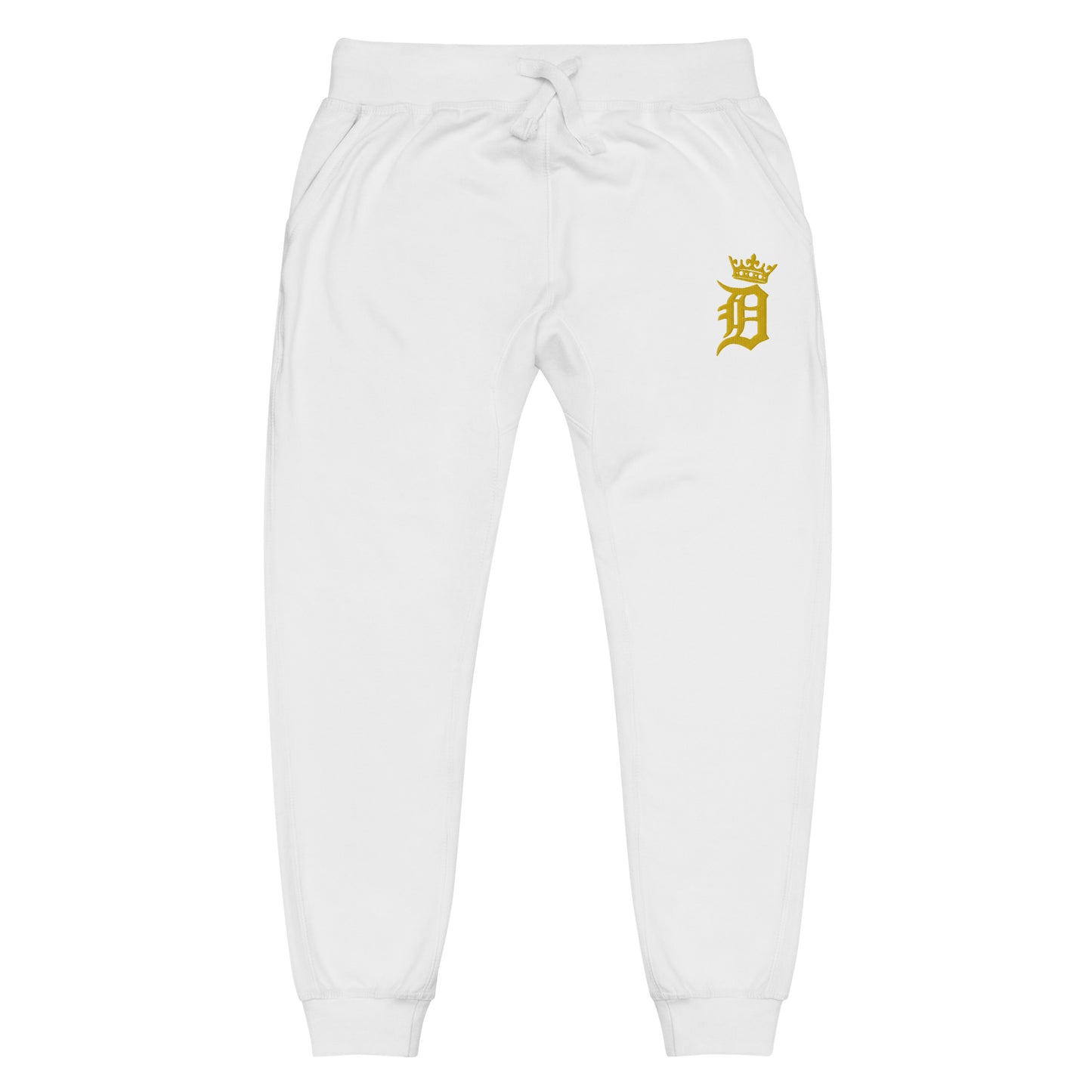 LEGENDARY "Detroit Royalty Logo" Embroidered Fleece Sweatpants, By D-OFFICIAL BRANDS