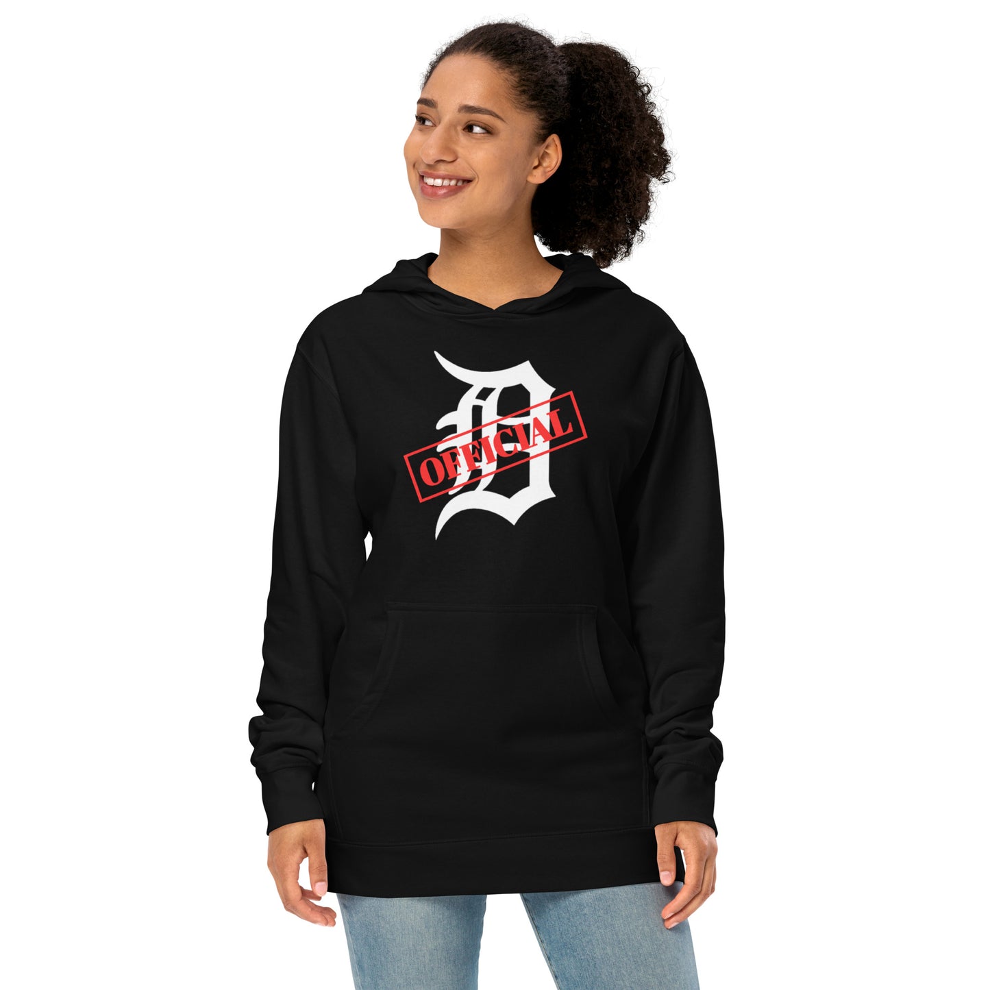 D-OFFICIAL BRANDS "Original Logo" Women's Midweight Pullover Hoodie (White Logo Collection)