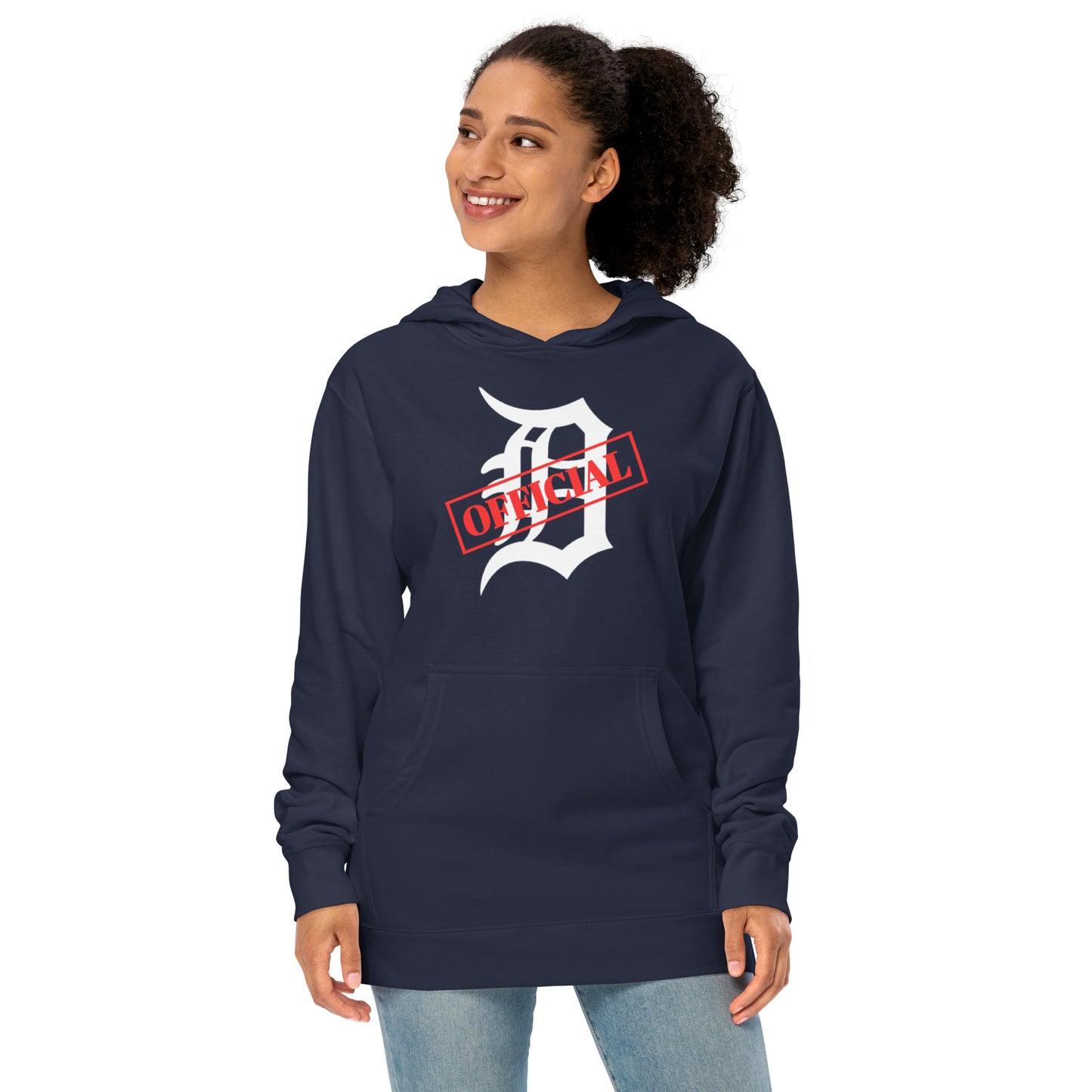 D-OFFICIAL BRANDS "Original Logo" Women's Midweight Pullover Hoodie (White Logo Collection)