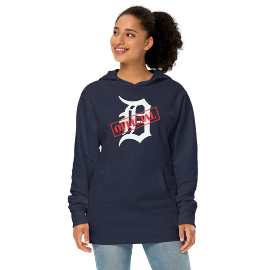 D-OFFICIAL BRANDS "Original Logo" Women's Midweight Pullover Hoodie (White Logo Collection)